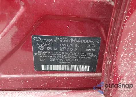 2012 Hyundai Sonata Limited from USA, damaged, VIN 5NPEC4AC0CH351933